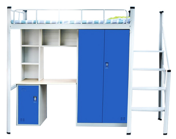 海發單人側梯公寓床 海發公寓床、單人公寓床、單人側梯公寓床、多功能組合床、上下公寓床專業生產,廠家直銷