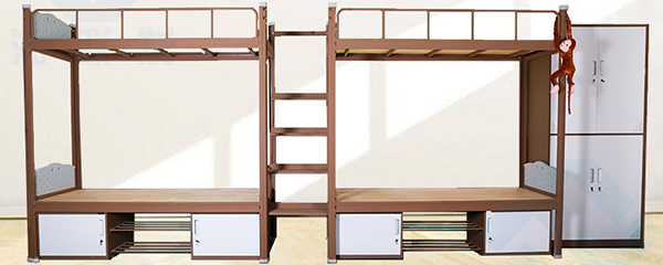 海發HF-TCSR01兩聯四人走梯宿舍床 兩聯四人走梯宿舍床、宿舍上下床、四人上下床、四人正面走梯公寓床、上下公寓床海發專業生產,品質保障。