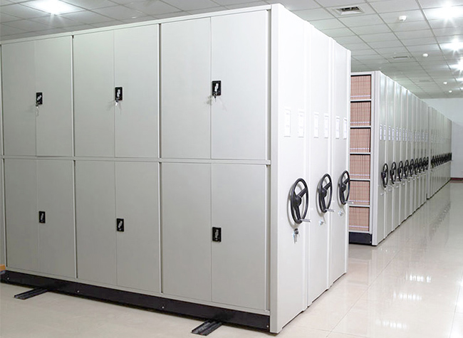 海發密集架案例、全封閉式密集架、半封閉式密集架、手動密集架案例